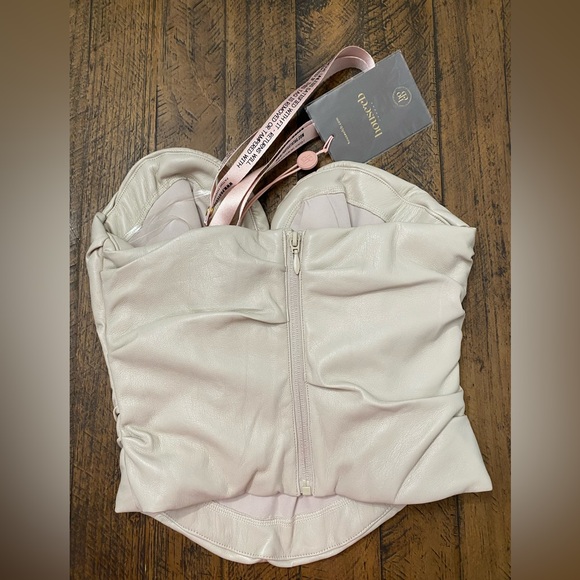 House Of CB Cream Strapless Bustier Top Saffira NWT Sweetheart Corset - Picture 2 of 7